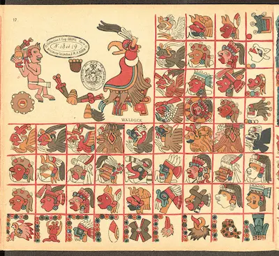 fragmento codice tonalamatl de aubin